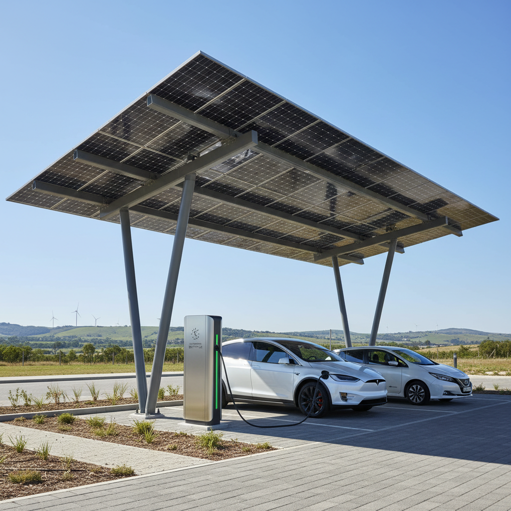 Borne recharge solaire voiture électrique